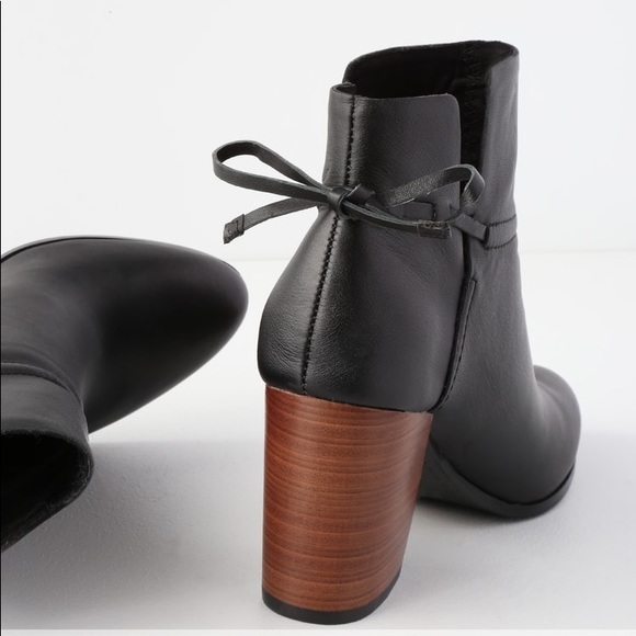 Kelsi Dagger Wesley Black Leather Ankle Bootie - Picture 4 of 13